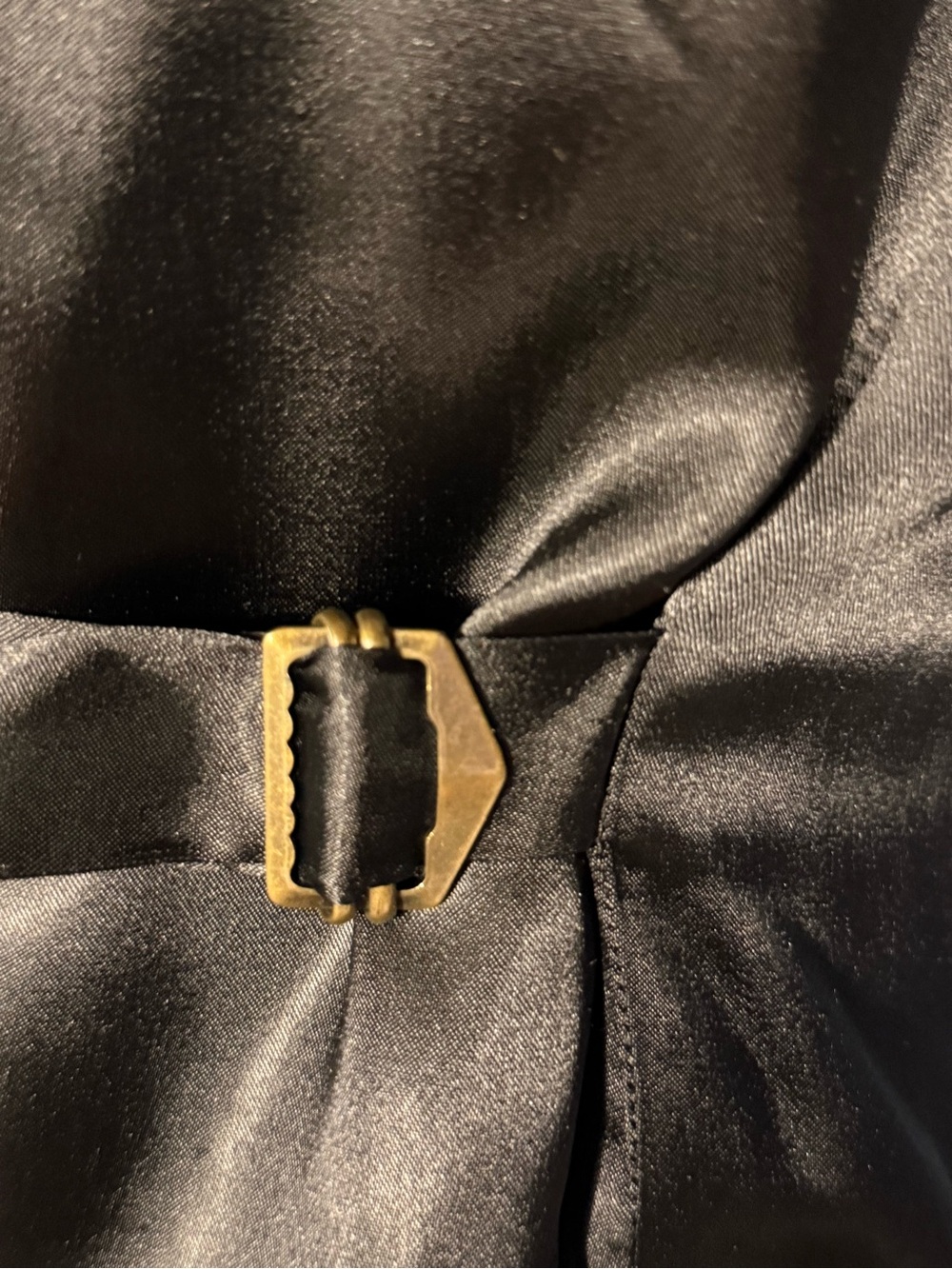 Vintage grey waistcoat/vest with black velvet accents. 10 - Picture 4 of 4